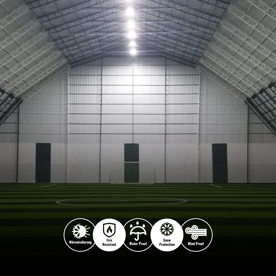 complex zelte XXL Industriezelt (Breite: 50M, Länge: 60M, Tür: 6M, Isolation: ohne I– Moonzelt